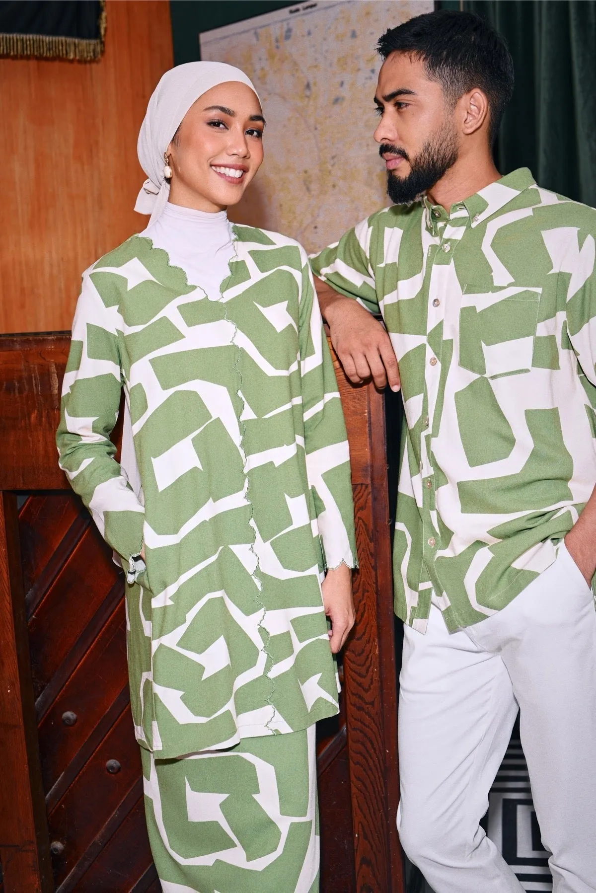 The Congkak Men Batik Shirt - Sprout