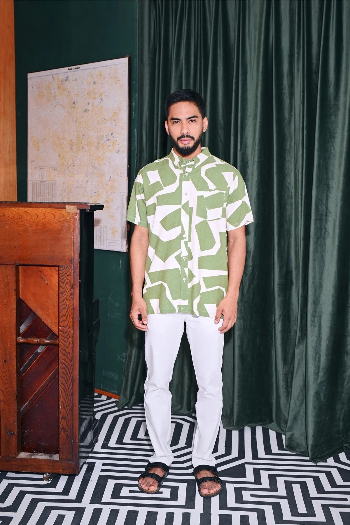 The Congkak Men Batik Shirt - Sprout