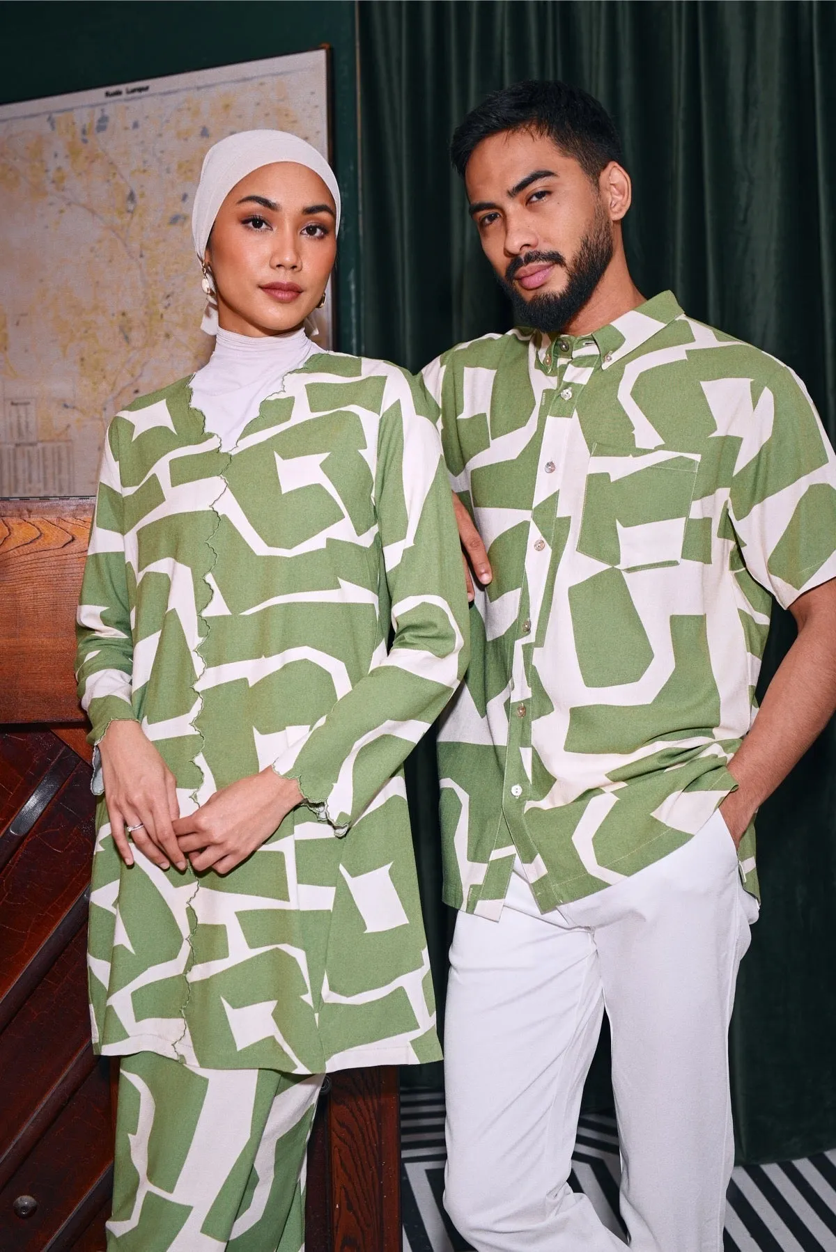 The Congkak Men Batik Shirt - Sprout