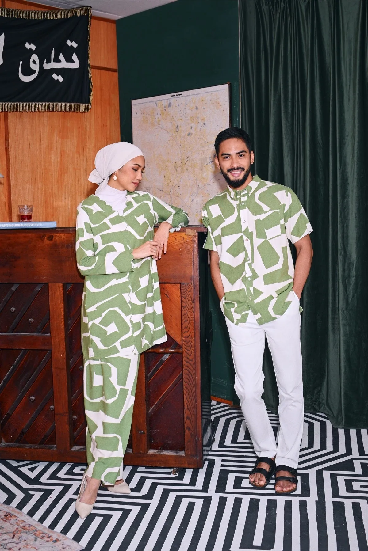 The Congkak Men Batik Shirt - Sprout