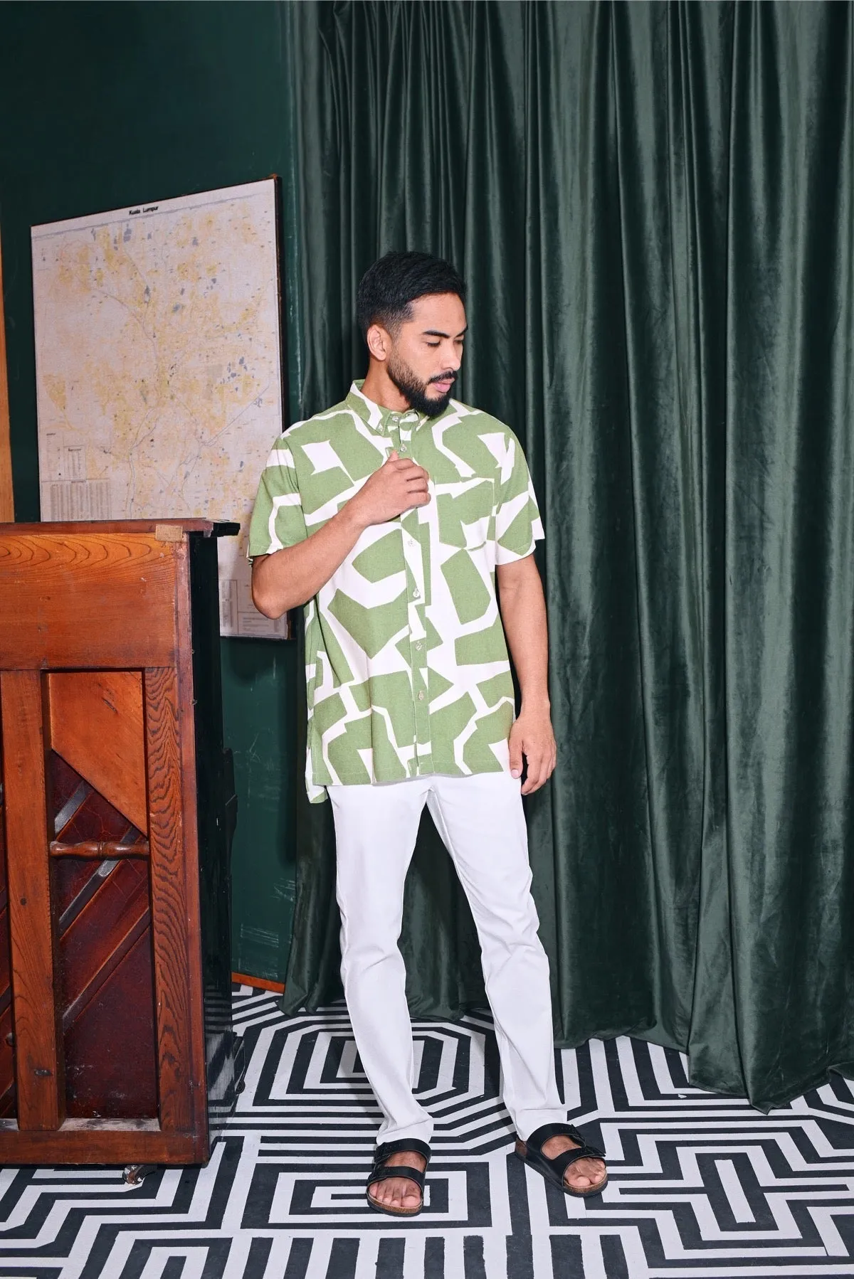 The Congkak Men Batik Shirt - Sprout