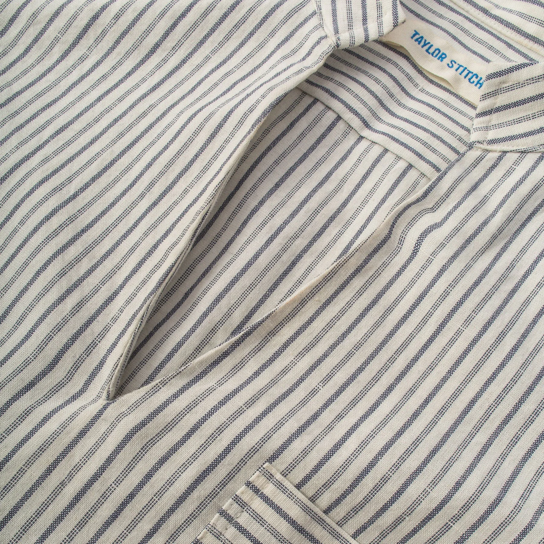 The Edie Popover in French Ticking Stripe