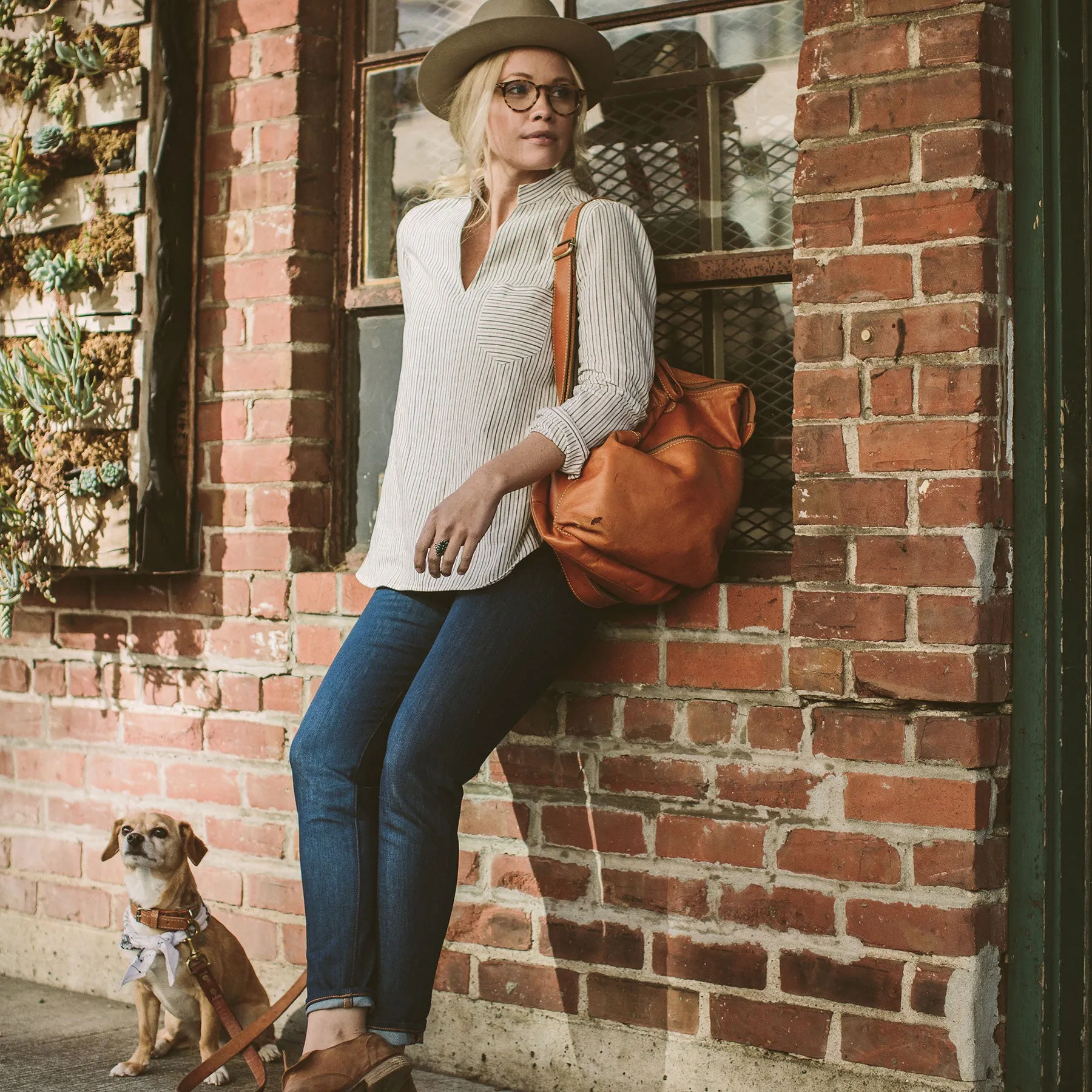 The Edie Popover in French Ticking Stripe