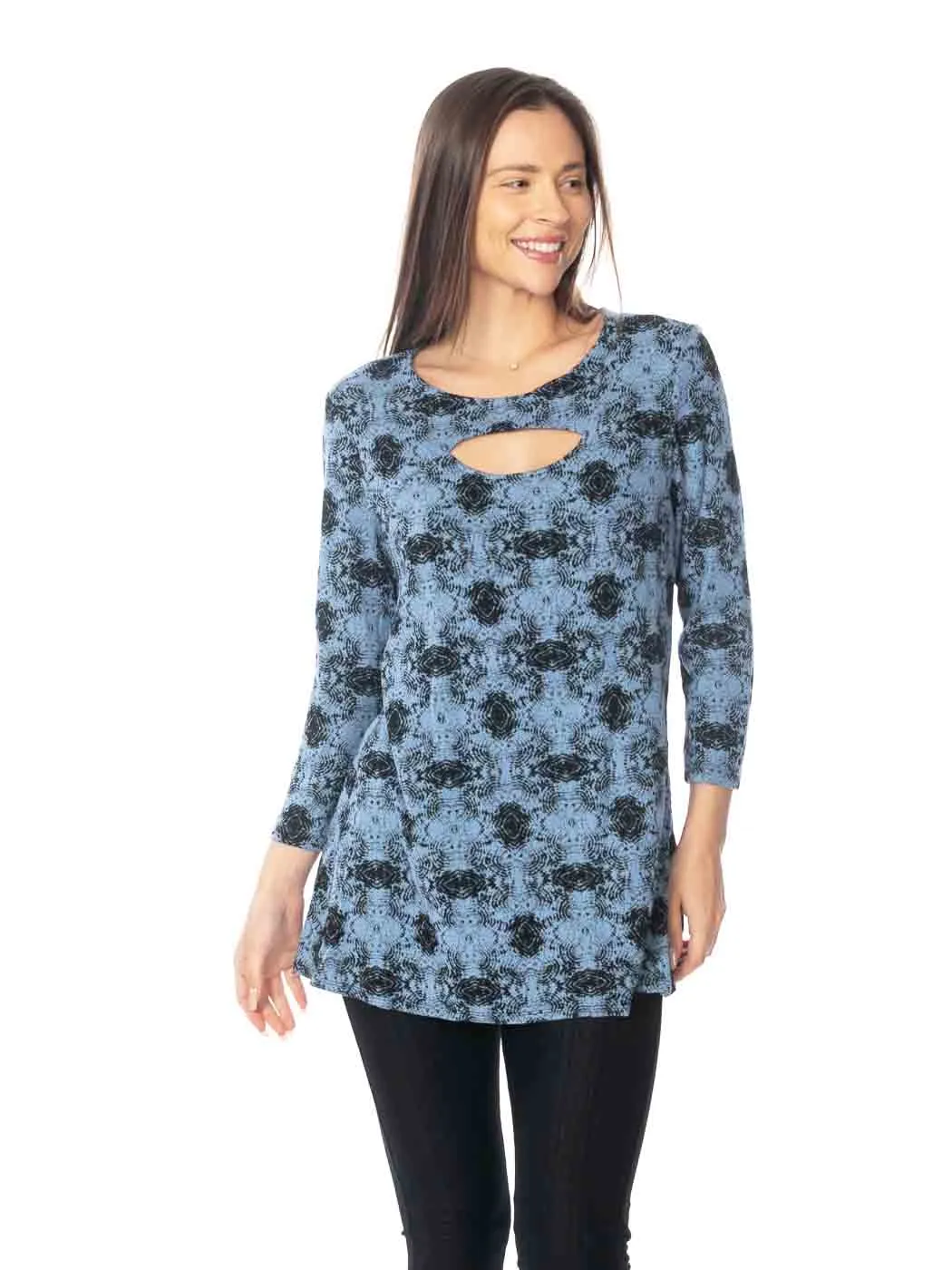 Tianello  "Ripple" French Knit "Bon Bon" Tunic