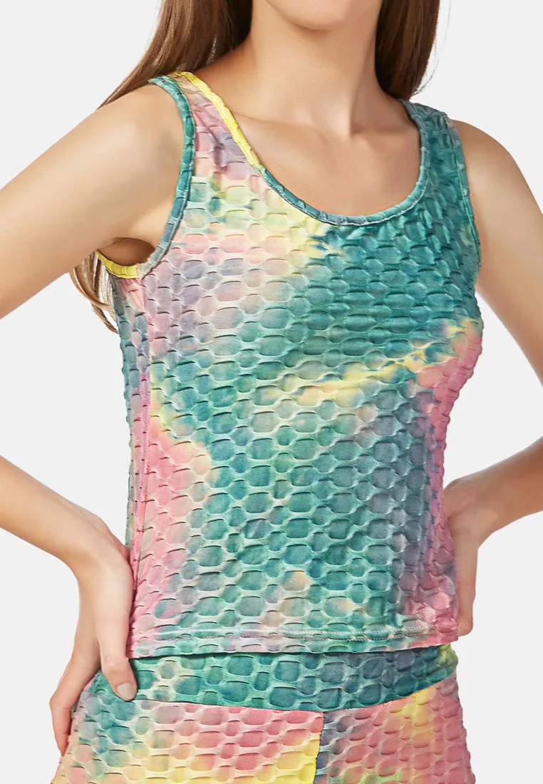 tie dye fitness workout vest