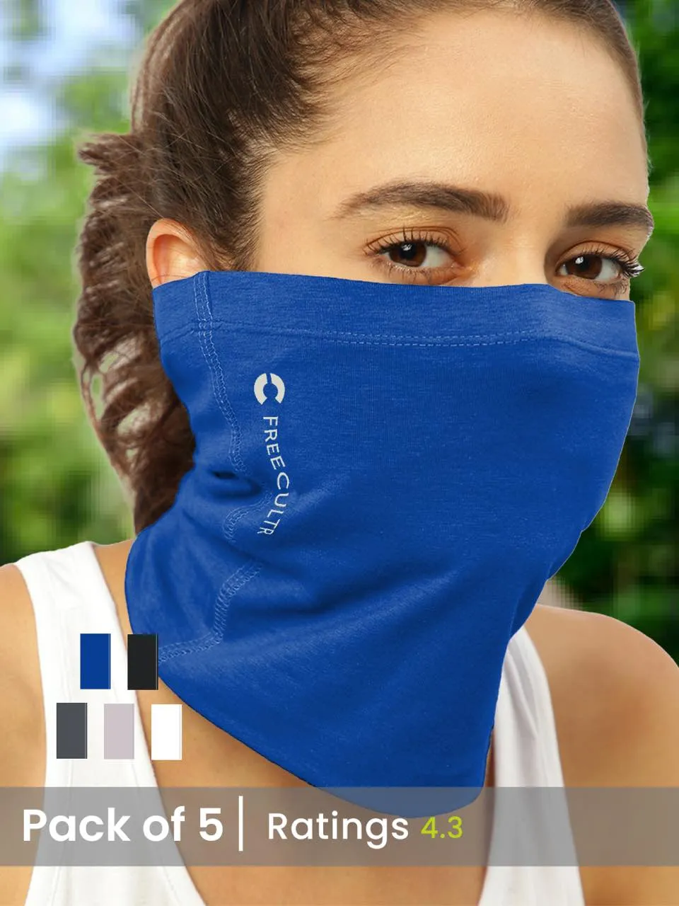 Unisex Organic Bandana Masks - Plain (Pack of 5)