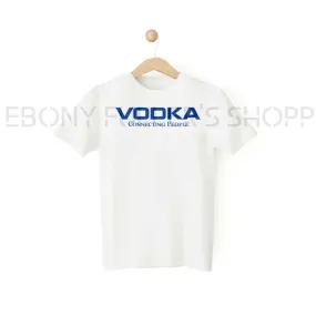 Vodka Connecting People Funny White T-shirts Sarcastic Unisex Adult Men Women T Shirts