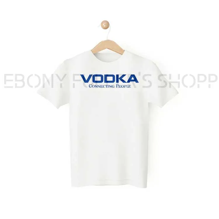 Vodka Connecting People Funny White T-shirts Sarcastic Unisex Adult Men Women T Shirts