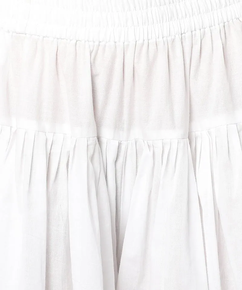 White Cotton Dhoti Pants