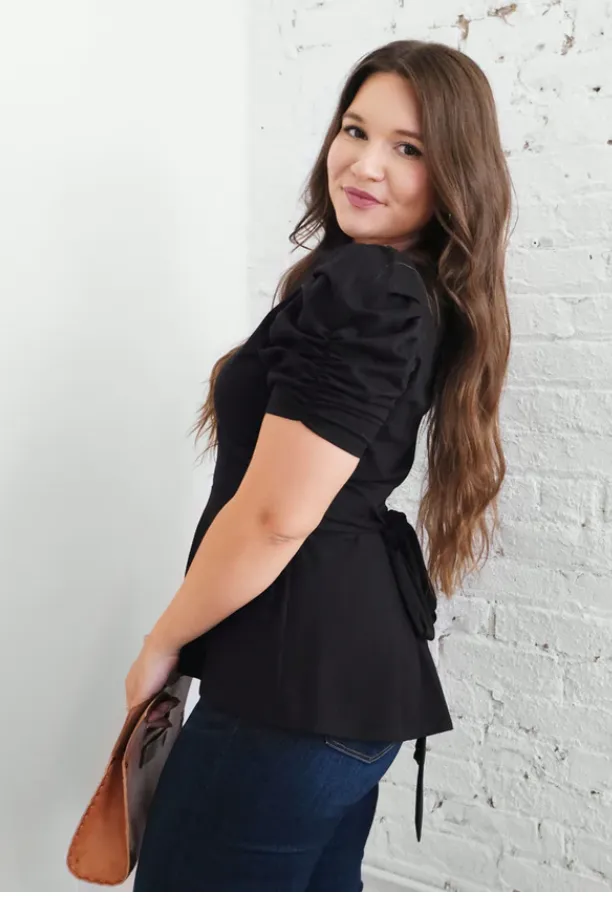 Zahara Peplum Tie Top